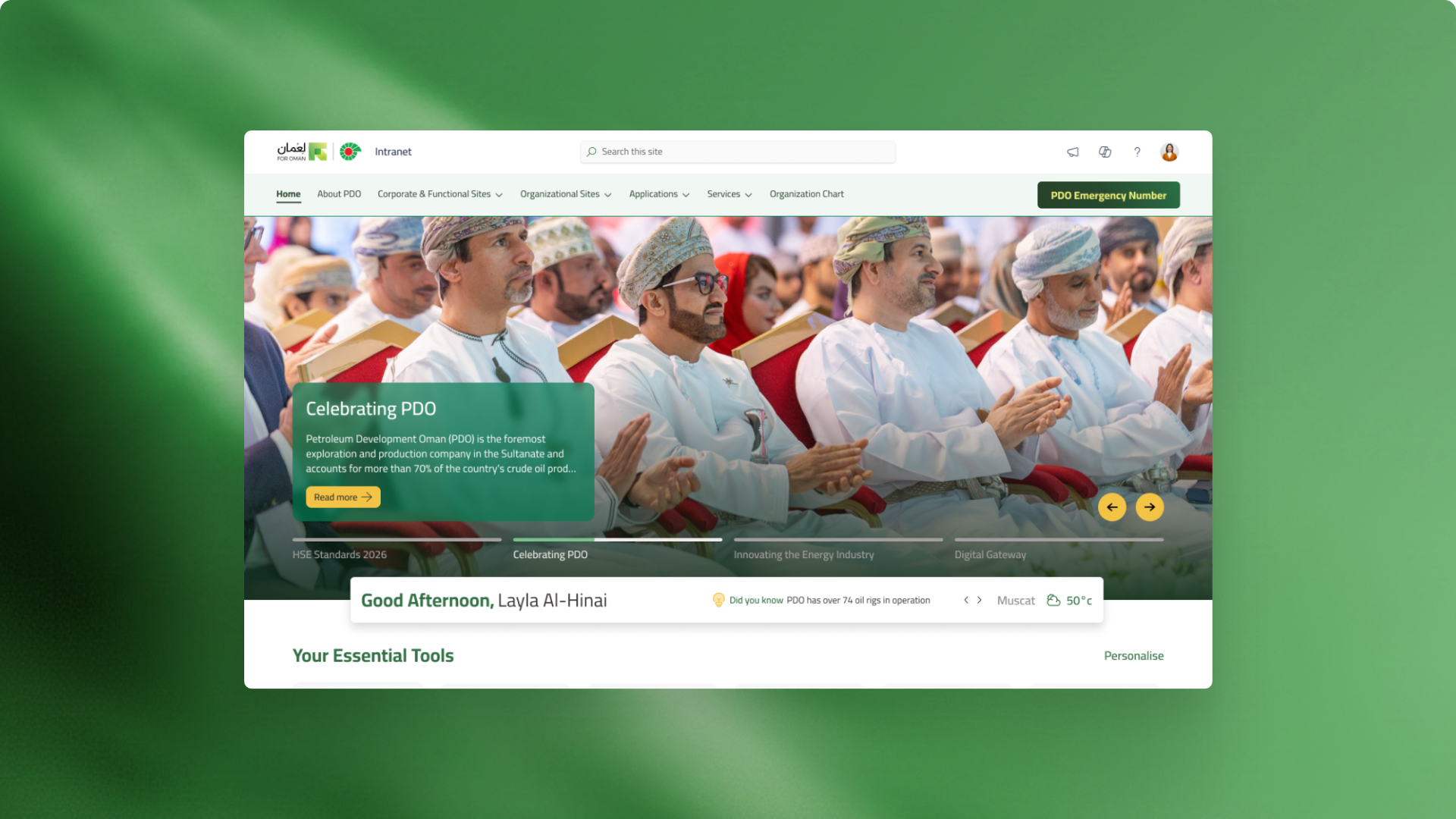 PDO Intranet revamp